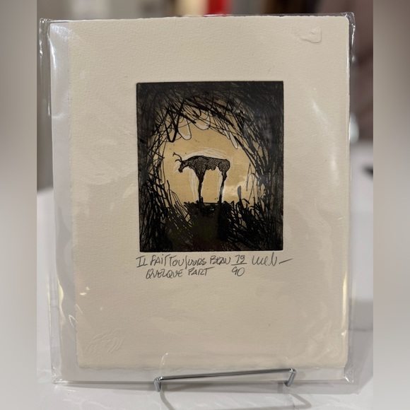 Original signed etching by Quebec artist Luc Nadeau - Picture 3 of 5